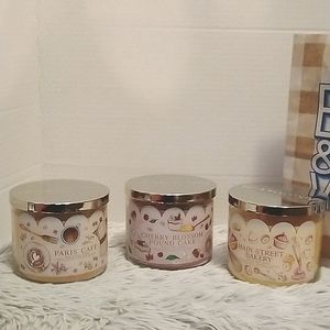 Brand New Bath & Body Works Bundle Of Three  3-Wick Candles